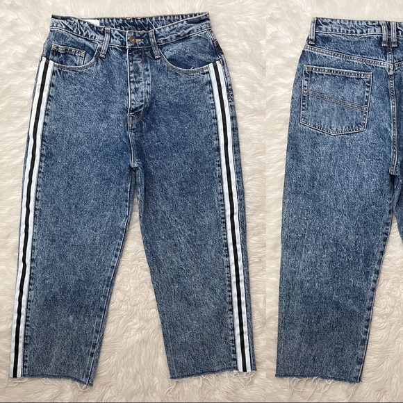 ASOS x Collusion | x005 Straight Leg Striped Denim Jeans - Picture 2 of 16